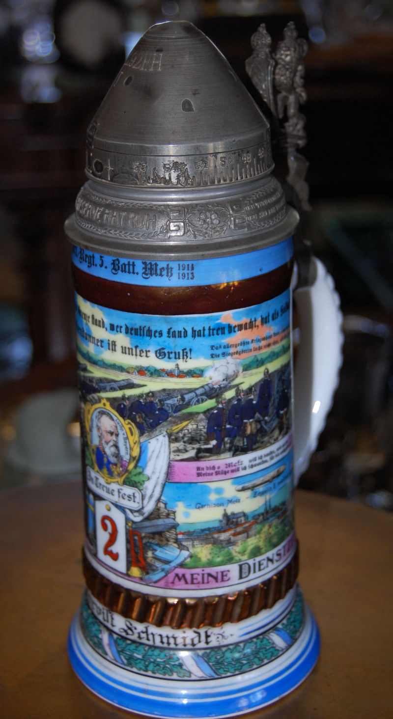 Antique German Artillery WW1 reservist mug