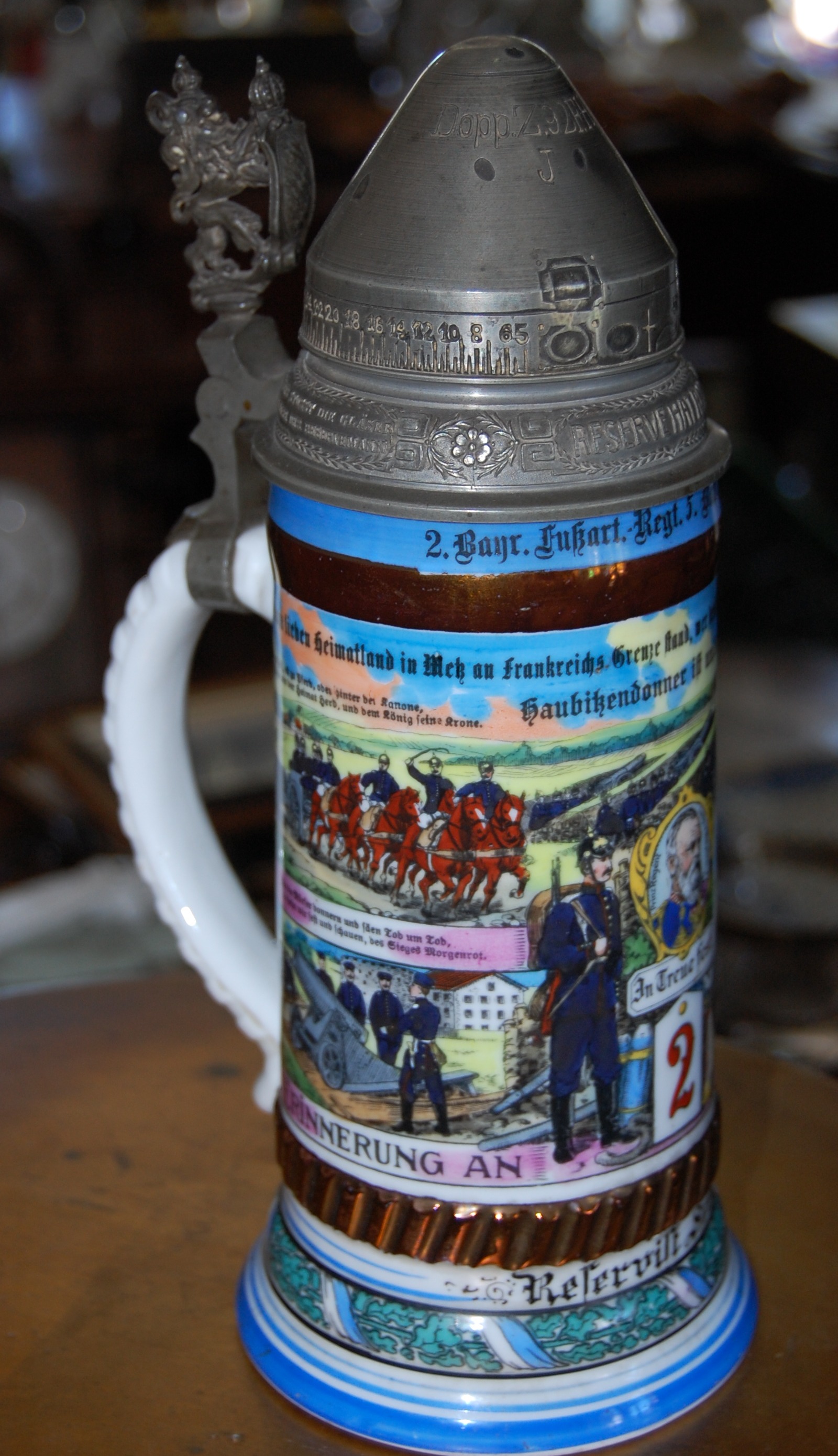 Antique German Artillery WW1 reservist mug