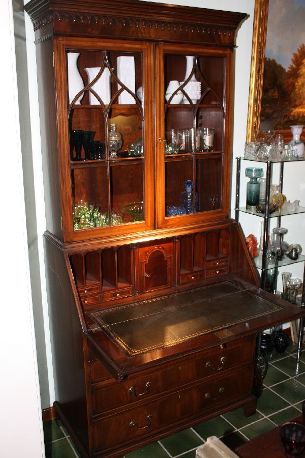 Traditional antique 20th century secretary bookcase